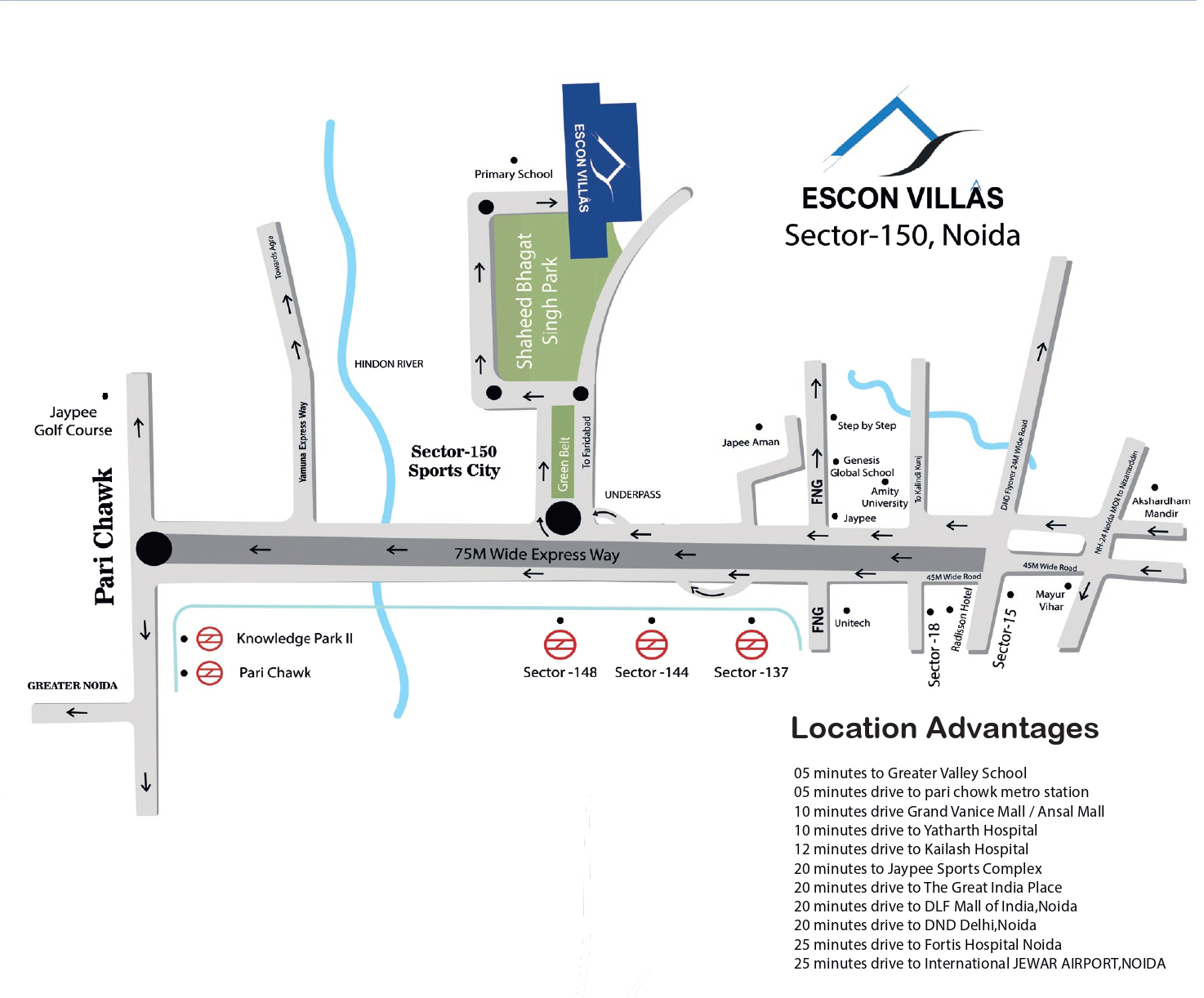 Escon Villas 150 Location Map